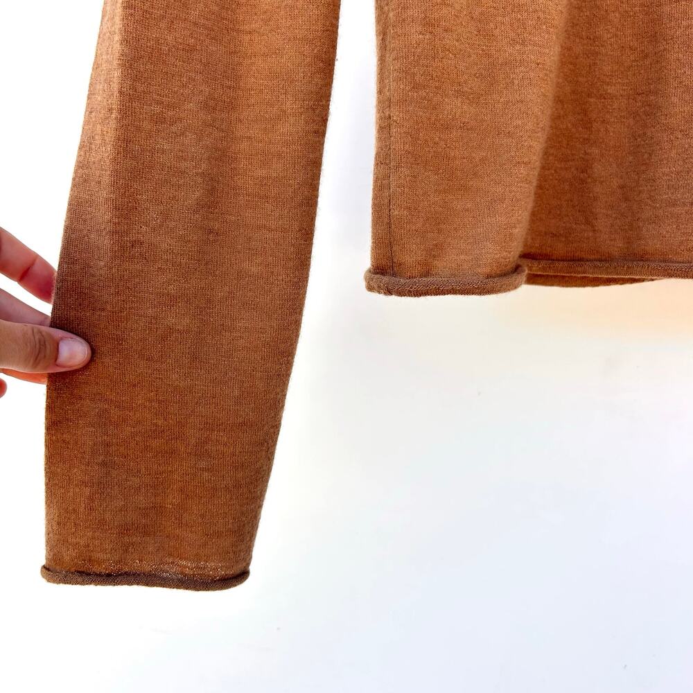 Guest In Residence Cashmere Base Layer Turtleneck Lightweight Thin Tan Camel XL - Picture 6 of 7